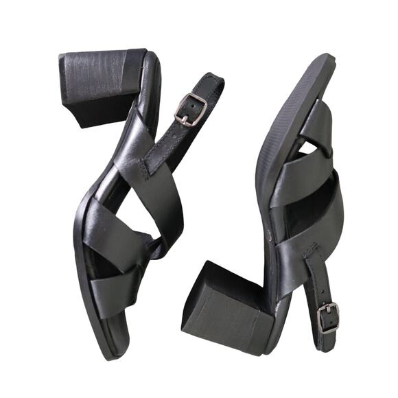 Vintage Foundry Co Womens Odelle Block Heel Sandal Size 7 Square Toe Leather - Picture 6 of 11